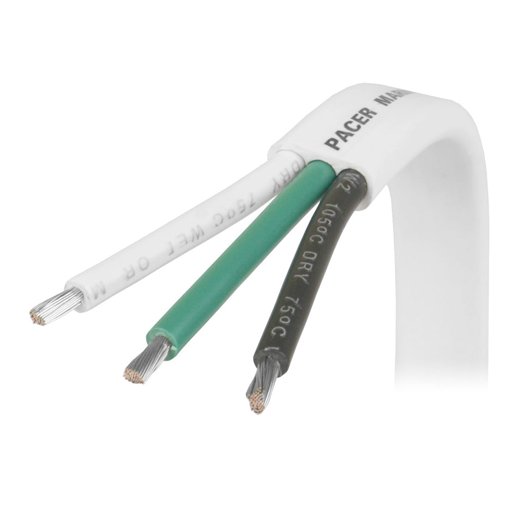 Pacer White Triplex Cable - 14/3 AWG - Black/Green/White - Sold by the Foot [W14/3-FT] - Premium Wire from Pacer Group - Just $0.87! 