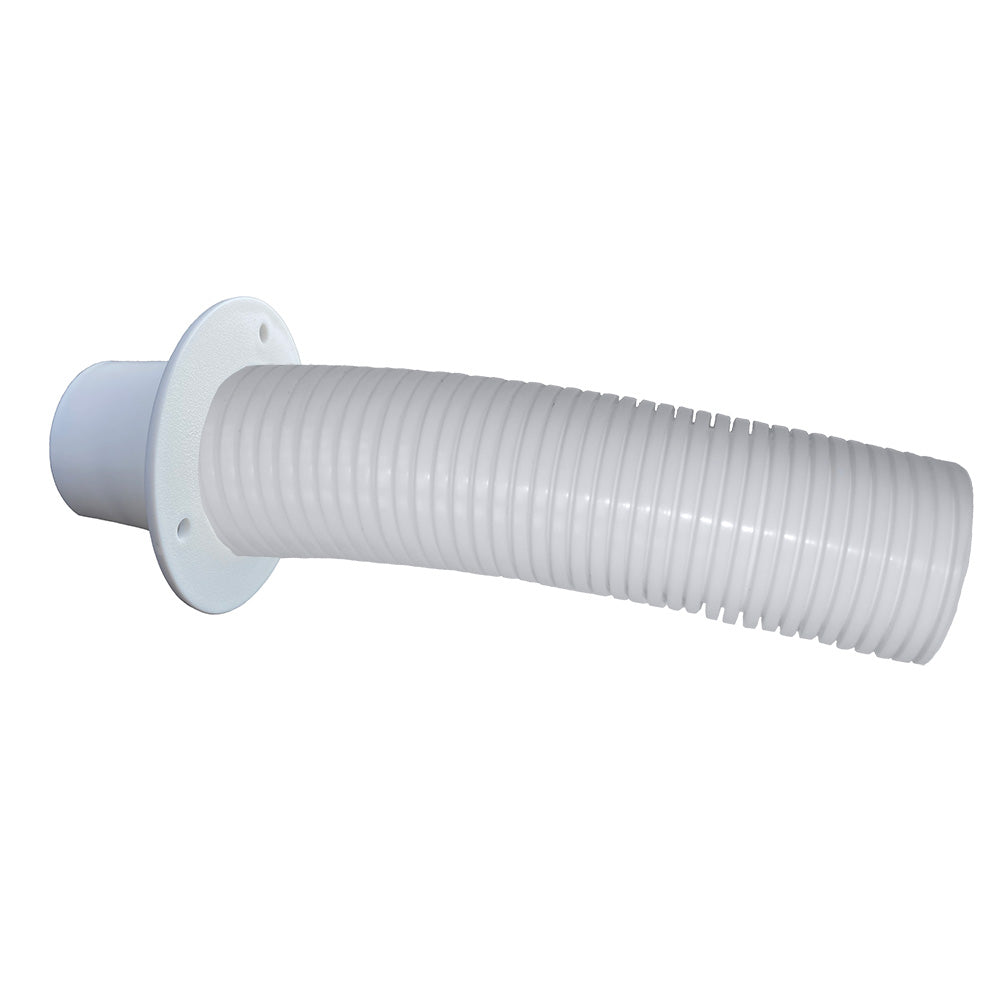 Trident Marine 10 White Stern Flex Hose w/Transom Flange [TFK-10W] - Premium Fuel Systems from Trident Marine - Just $56.99! 